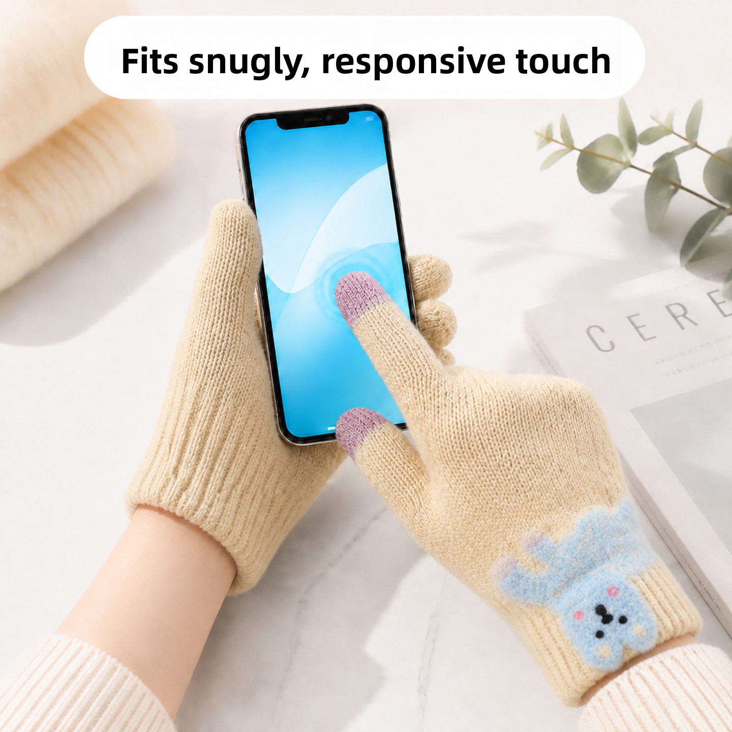 Gants en peluche tricotés à mo - Wool Glove Lined avis et prix