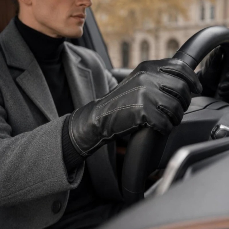 1/2 paires de gants d'hiver en - Leather Driving Glove avis et prix
