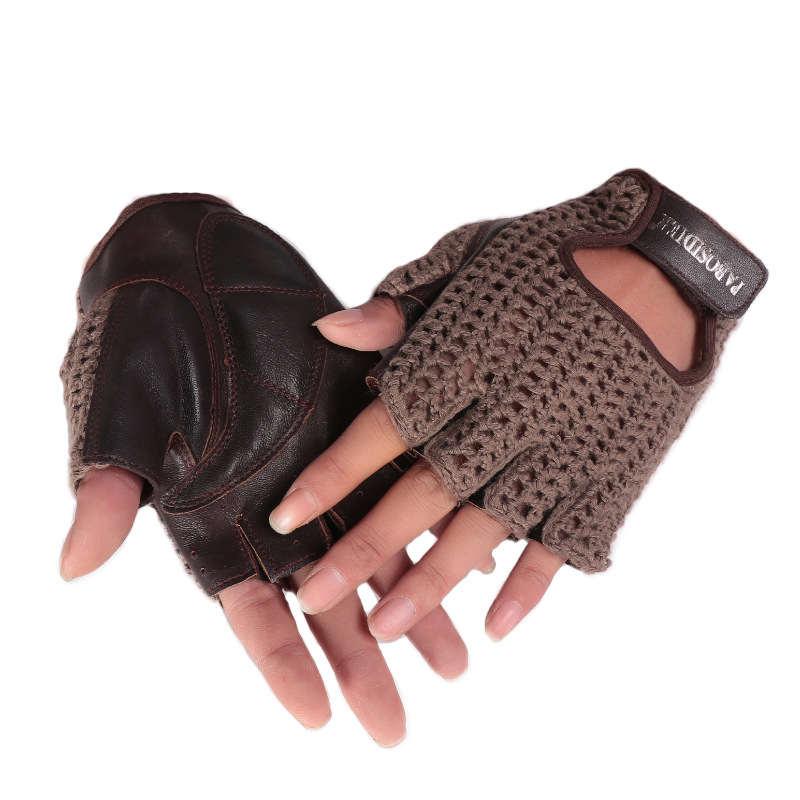 Gants unisexes d'été mi-doigts - Leather Driving Glove avis et prix