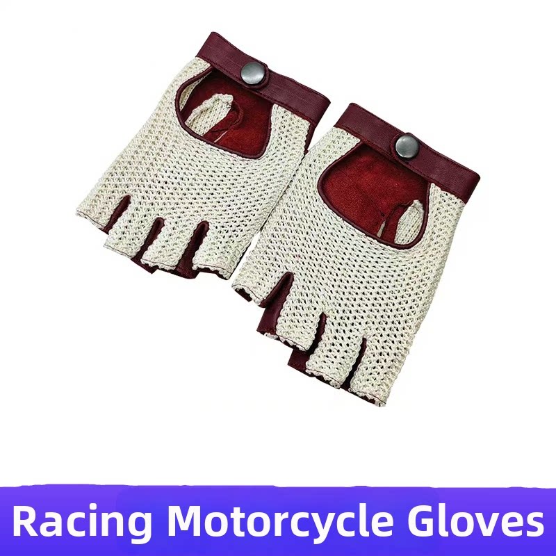 Gants mi-doigts en peau de mou - Leather Driving Glove avis et prix